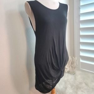 MADEWELL TWISTED SLEEVELESS T-SHIRT DRESS CREW NECK WOMEN'S SIZE LARGE